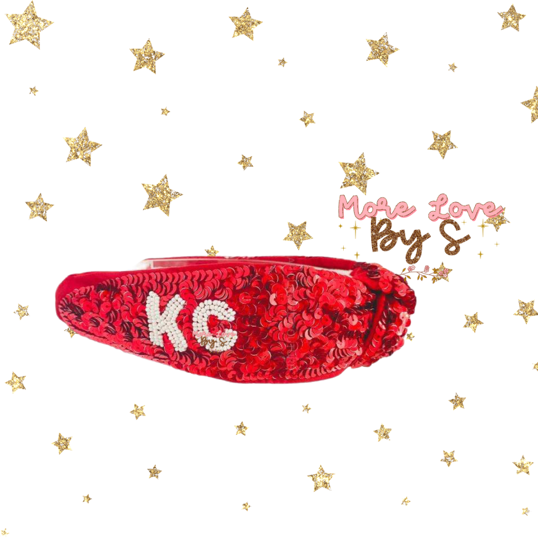 KC Chiefs Headband Sequin