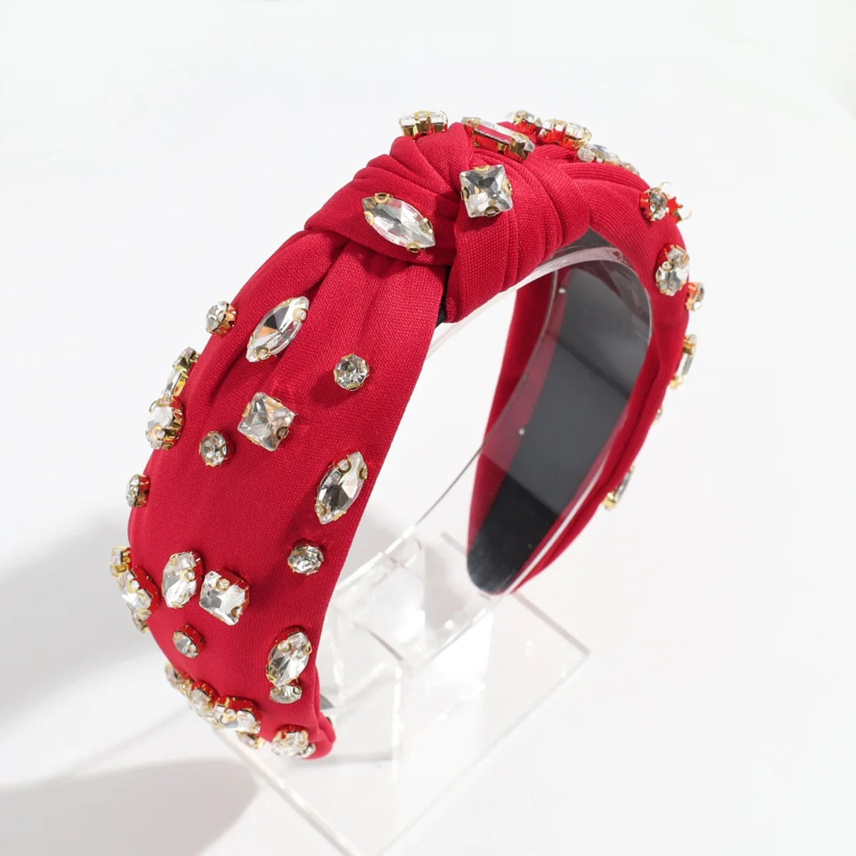 Rhinestones knotted headband