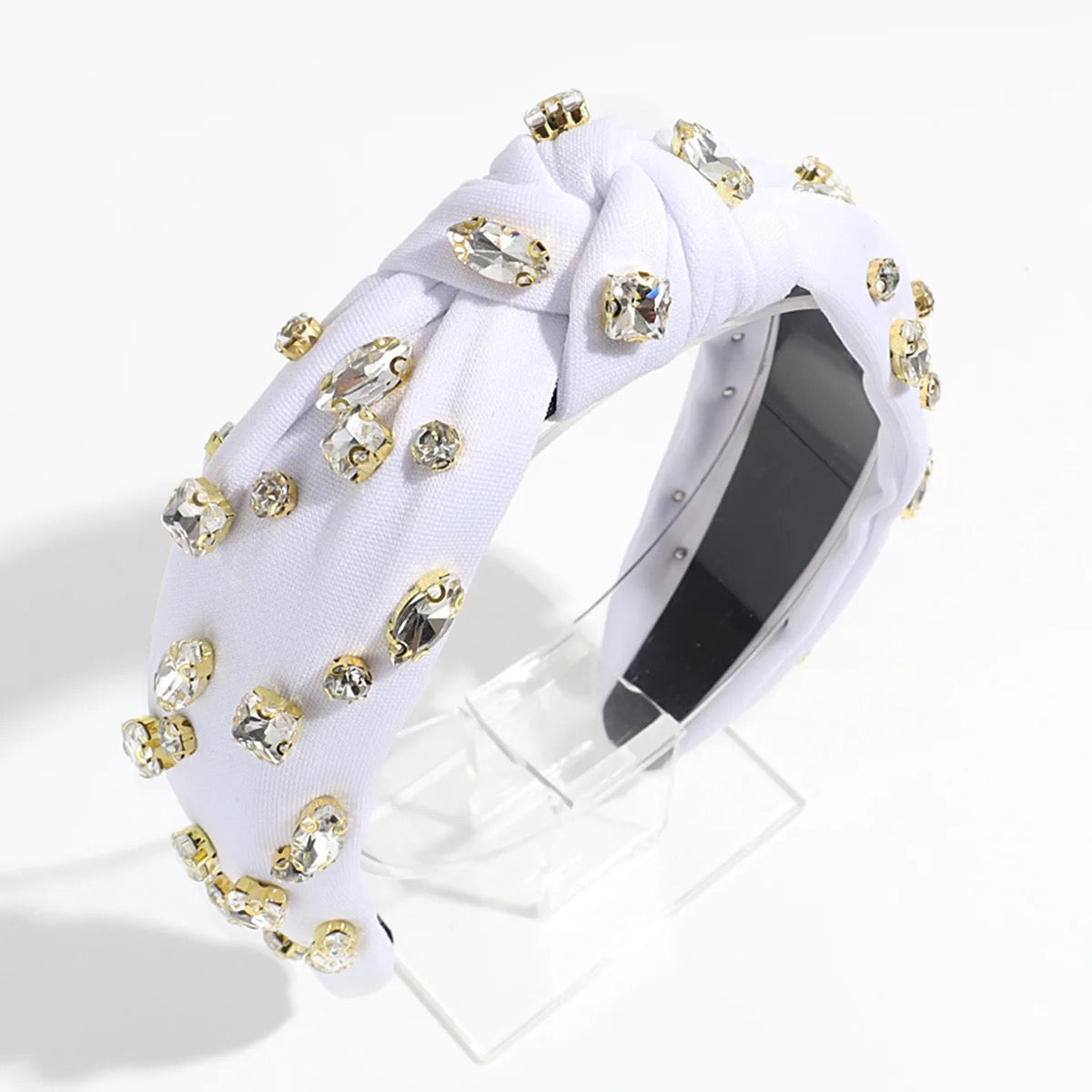 Rhinestones knotted headband