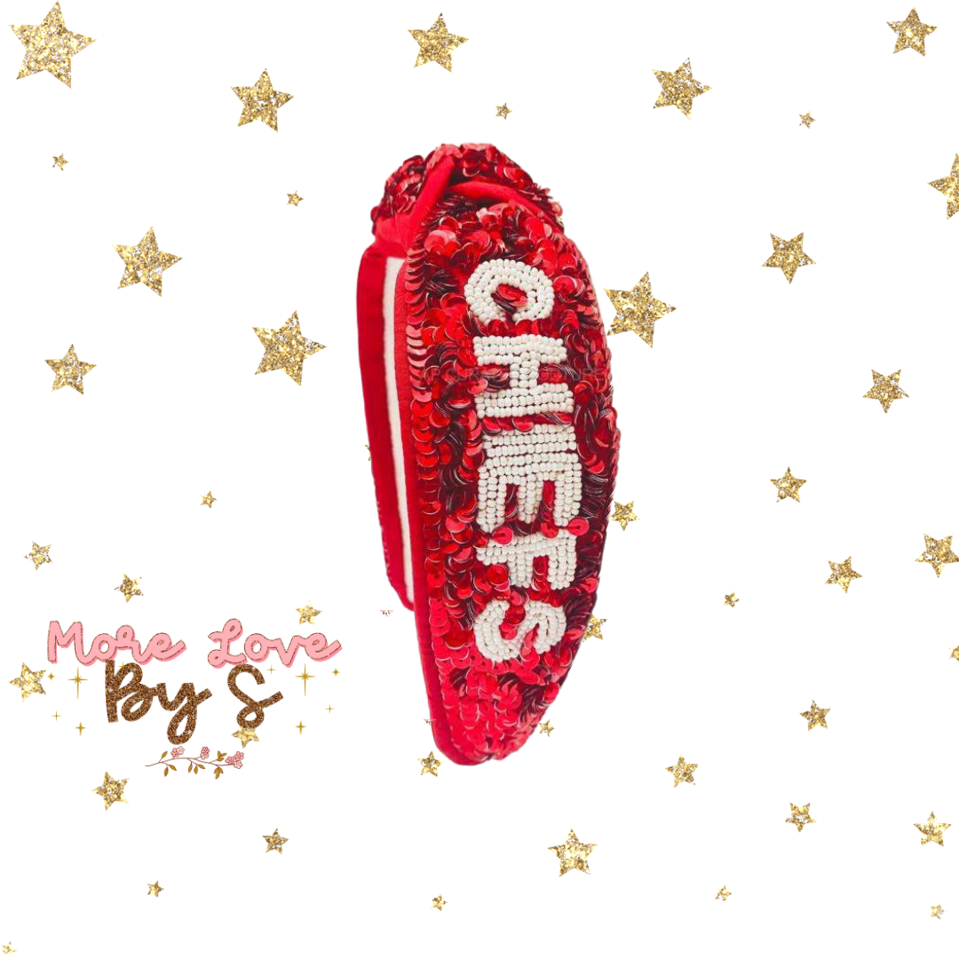 KC Chiefs Headband Sequin